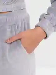 Серый женский спортивный костюм, велюровый