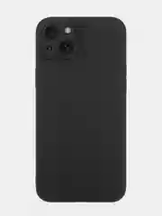 Черный чехол+ стекло для iPhone 15 Plus 15+ силиконовый ROSCO матовый с бортиком- защитой камер