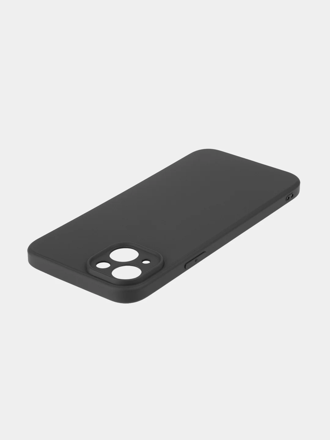 Черный чехол+ стекло для iPhone 15 Plus 15+ силиконовый ROSCO матовый с бортиком- защитой камер