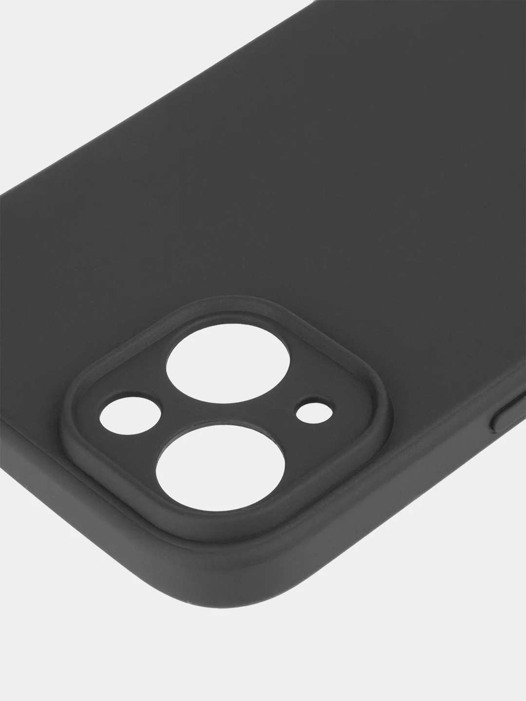 Черный чехол + стекло для iPhone 15 силиконовый ROSCO матовый тонкий с бортиком- защитой камер