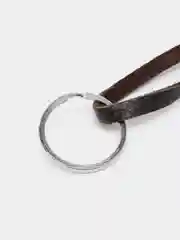 Тёмно-коричневый ключница из натуральной кожи