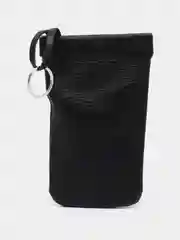 Черный ключница из натуральной кожи
