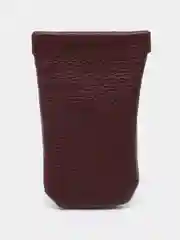 Багровый ключница из натуральной кожи