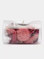 Розовый саше с сухоцветами и свечкой, 6 цветов