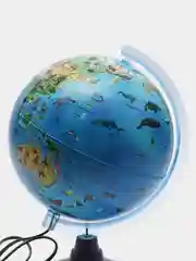 Глобус Зоогеографический (Детский) с подсветкой, 210 мм