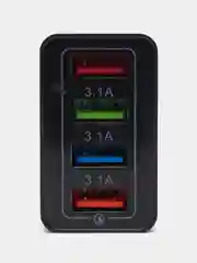 Черный блок питания, 4 USB выхода