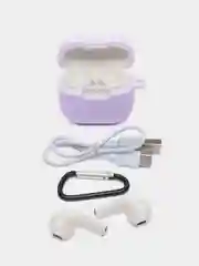 Сиреневый наушники беспроводные Borofone BW29, Bluetooth, с микрофоном, чехол в комплекте