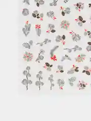Бордовый наклейки-слайдеры для дизайна ногтей и маникюра "Новый Год", новогодние