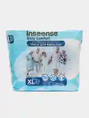 Голубой подгузники трусы для взрослых Inseense (M, L и XL), 10 шт
