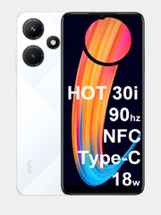 Смартфон Infinix hot30i 4+4/128Gb, NFC, 90Гц, 13Мп, Type-C 18W, датчик отпечатков подарок