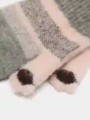 Серый варежки детские осенние из шерсти