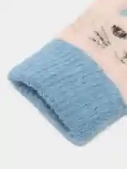 Синий варежки детские осенние из шерсти
