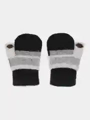 Черный варежки детские осенние из шерсти
