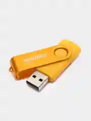 Желтый флешка SmartBuy Twist USB 2.0, 4 объема, карта памяти
