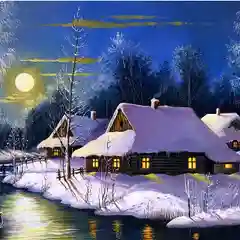 Алмазная мозаика без подрамника, 30*40 см, "Зимние пейзажи"