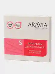 ARAVIA Шпатель деревянный одноразовый, размер S, 100 штук