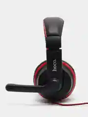 Красный полноразмерные проводные игровые наушники Hoco W103 с микрофоном и регулировкой громкости