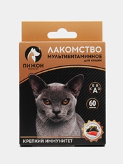 Лакомство для кошек "Пижон. Крепкий иммунитет", с ламинарией и форелью, 60 таблеток