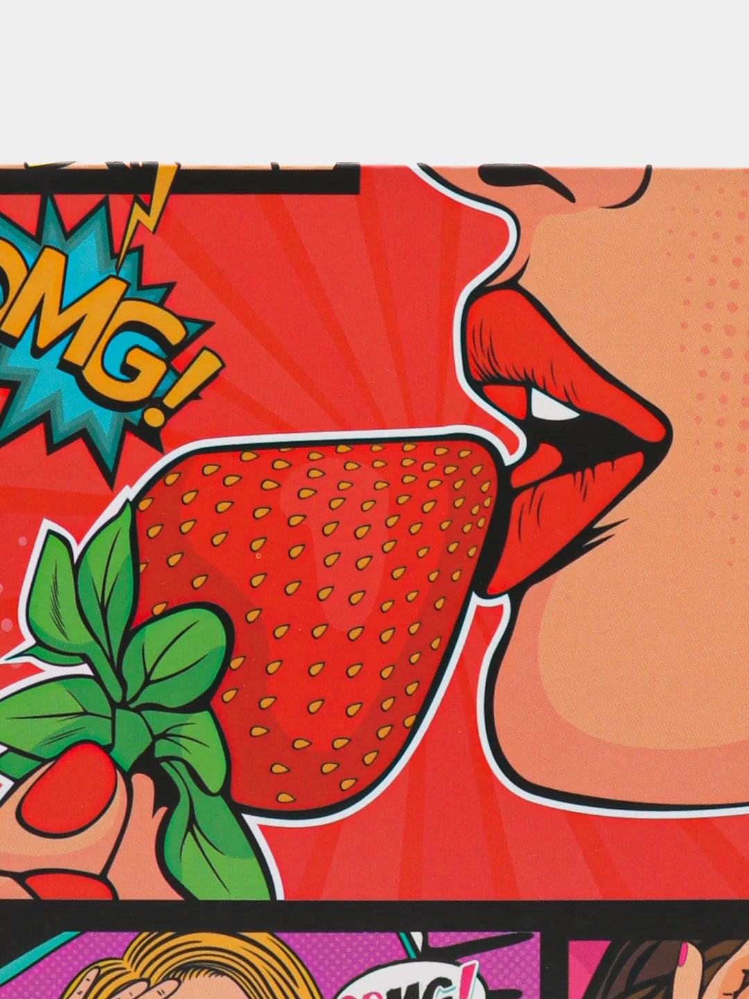 Красный коробка складная Pop-art комиксы, 16 х 23 х 7,5 см, 3 вида