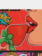 Красный коробка складная Pop-art комиксы, 16 х 23 х 7,5 см, 3 вида