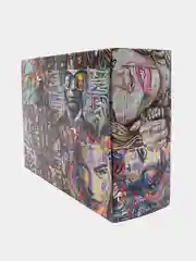Черный коробка складная Pop-art комиксы, 16 х 23 х 7,5 см, 3 вида