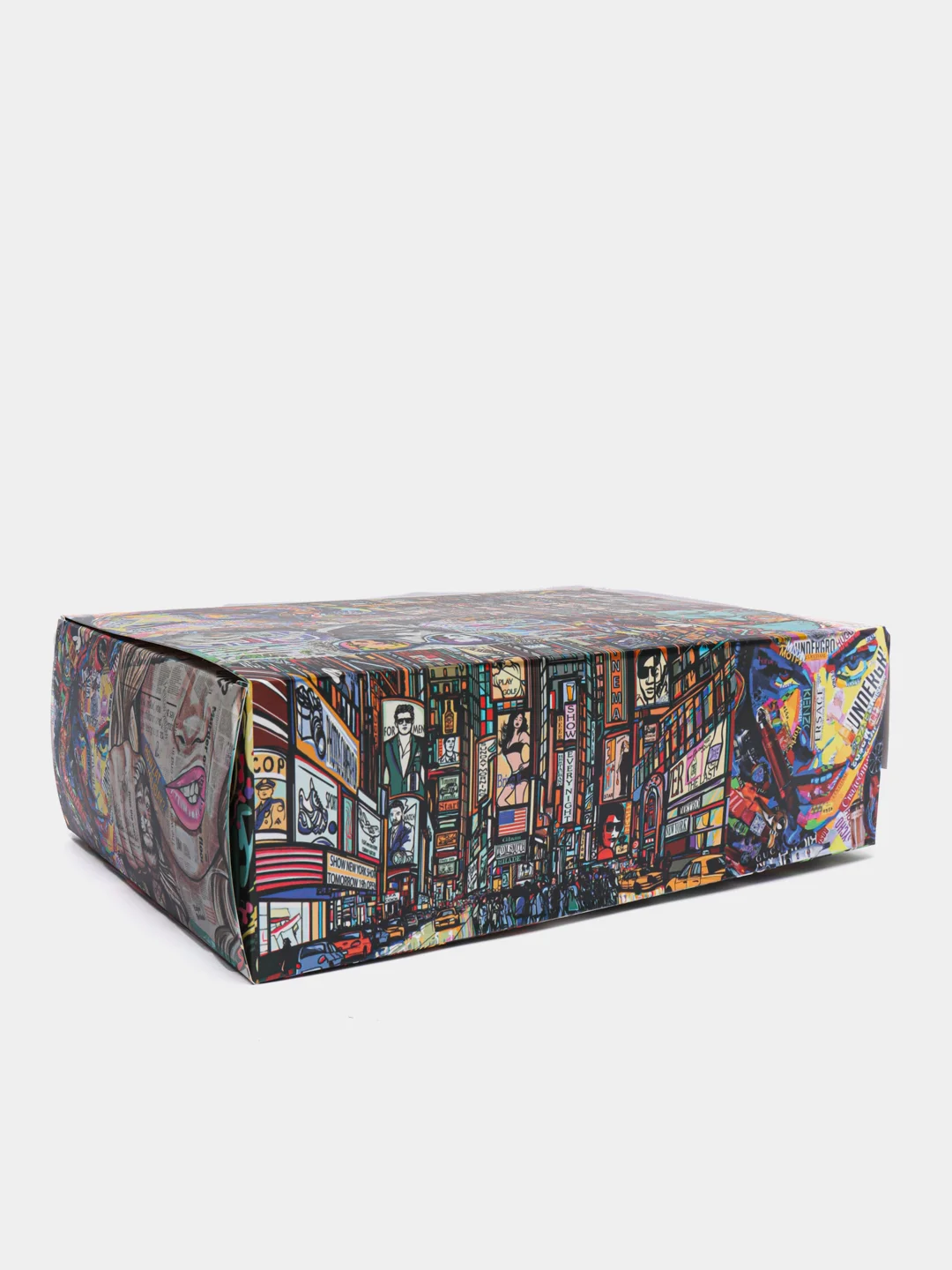 Черный коробка складная Pop-art комиксы, 16 х 23 х 7,5 см, 3 вида