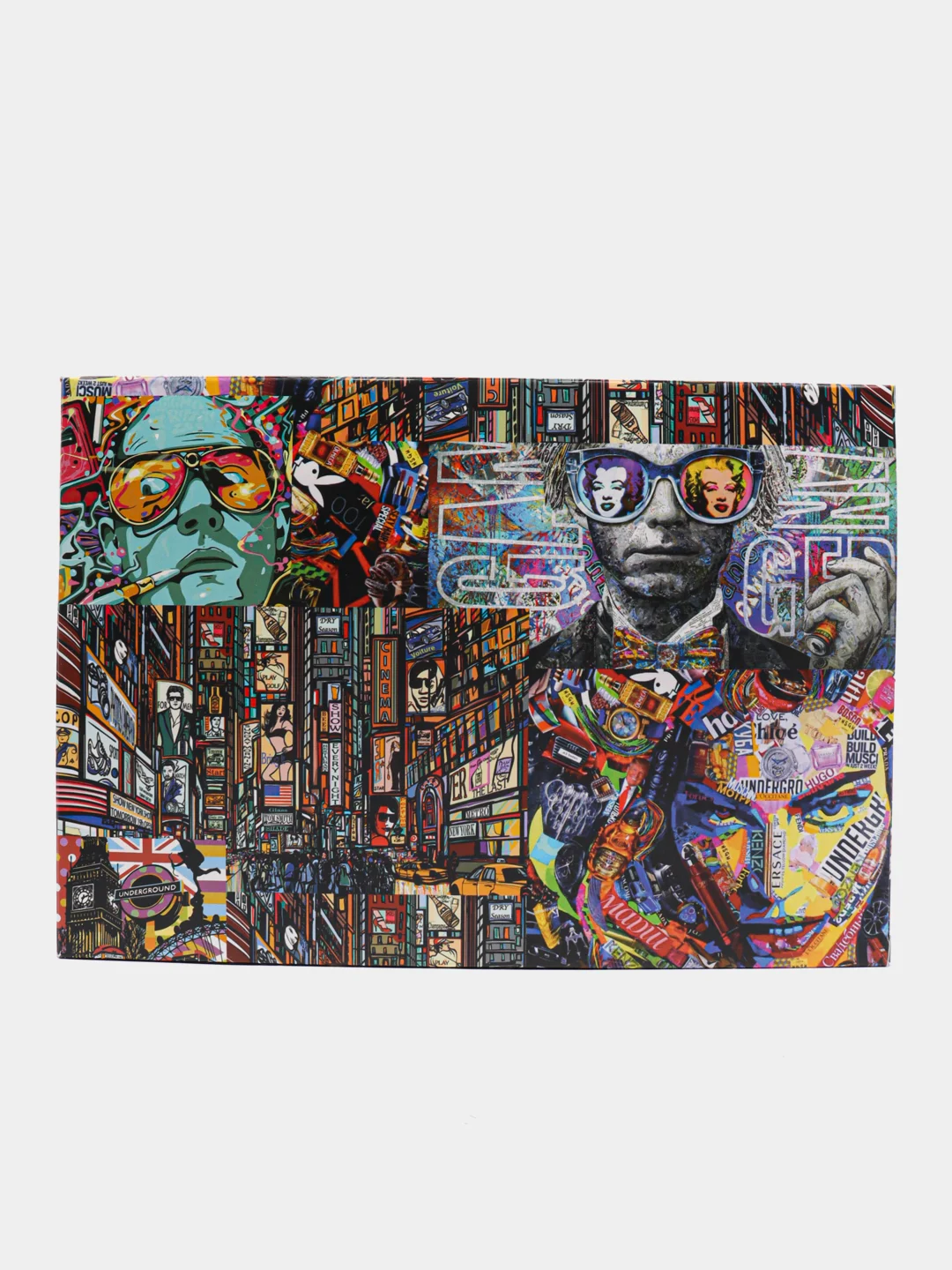 Черный коробка складная Pop-art комиксы, 16 х 23 х 7,5 см, 3 вида