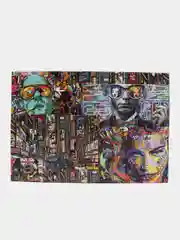 Черный коробка складная Pop-art комиксы, 16 х 23 х 7,5 см, 3 вида