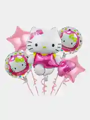 Алый набор воздушных шаров Hello Kitty (Хеллоу Китти)