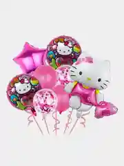 Розовый набор воздушных шаров Hello Kitty (Хеллоу Китти)