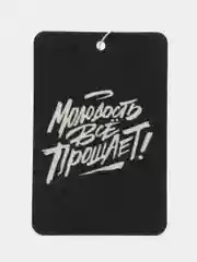 Черный ароматизатор воздуха для авто картонный
