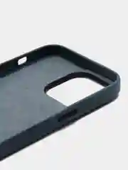 Синий чехол MagSafe для Apple iPhone 14 Pro Max кожаный BROSCORP из натуральной кожи защитный