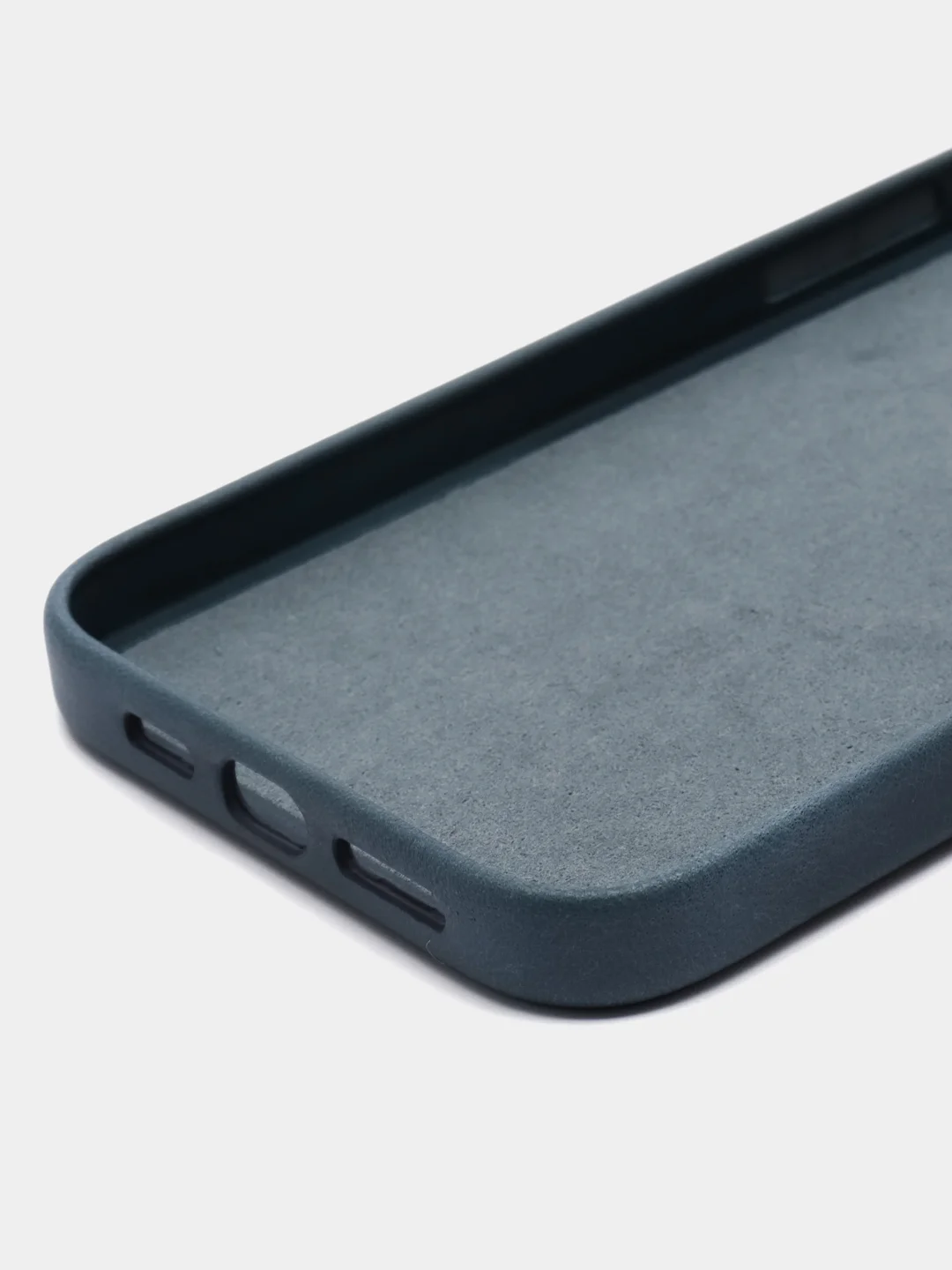 Синий чехол MagSafe для Apple iPhone 14 Pro Max кожаный BROSCORP из натуральной кожи защитный