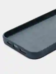Синий чехол MagSafe для Apple iPhone 14 Pro Max кожаный BROSCORP из натуральной кожи защитный