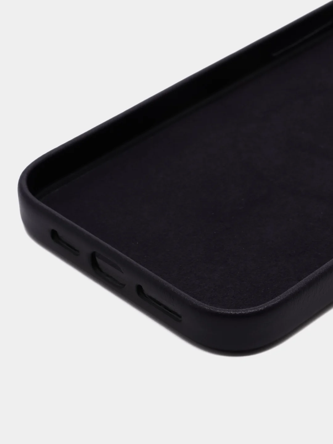 Синий чехол MagSafe для Apple iPhone 14 Pro Max кожаный BROSCORP из натуральной кожи защитный
