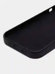 Черный чехол MagSafe для Apple iPhone 14 Pro кожаный BROSCORP из натуральной кожи с защитой камер