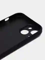 Черный чехол для iPhone 15 силиконовый BROSCORP матовый/ прозрачный тонкий c защитой камер бортик
