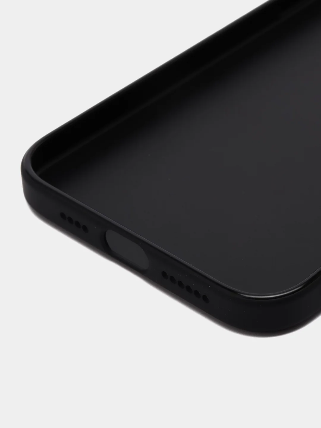 Черный чехол для iPhone 15 Plus силиконовый BROSCORP матовый/ прозрачный, тонкий, c защитой камер