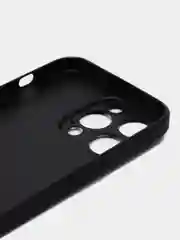 Черный чехол для iPhone 15 Pro Max силиконовый BROSCORP, матовый/ прозрачный, бортик- защита камер
