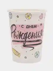 Прозрачный одноразовая посуда С Днем рождения Сладости Макаронс Конфеты Чупа-чупс Тарелки Стаканы