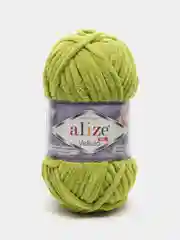 Салатовый пряжа плюшевая Alize Velluto