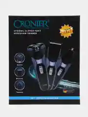Серый электробритва Cronier CR-823 3в1 / Триммер для бороды носа бровей ушей окантовки
