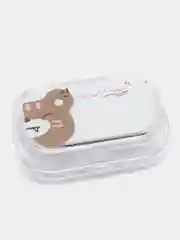Белый контейнер для контактных линз с зеркалом