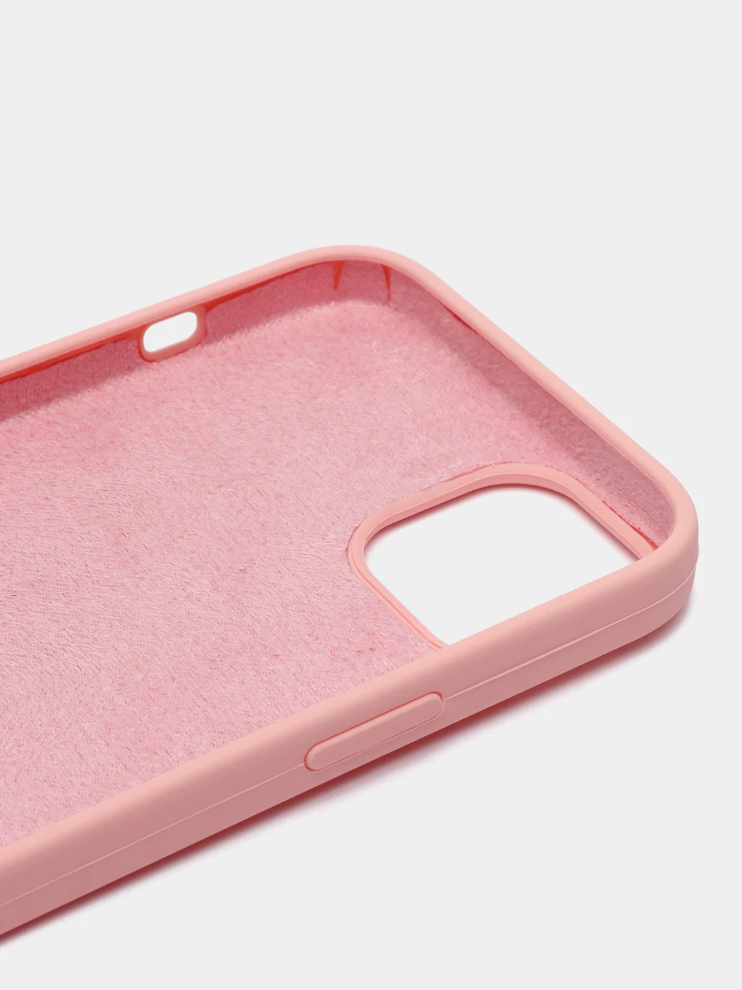 Пудровый чехол Silicone Case для iPhone 14, 14 Plus, 14 Pro, 14 Pro Max, с закрытым низом