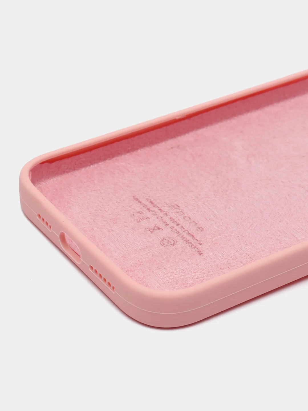 Пудровый чехол Silicone Case для iPhone 14, 14 Plus, 14 Pro, 14 Pro Max, с закрытым низом