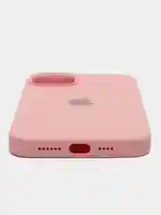 Пудровый чехол Silicone Case для iPhone 14, 14 Plus, 14 Pro, 14 Pro Max, с закрытым низом