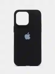 Черный чехол Silicone Case для iPhone 14, 14 Plus, 14 Pro, 14 Pro Max, с закрытым низом