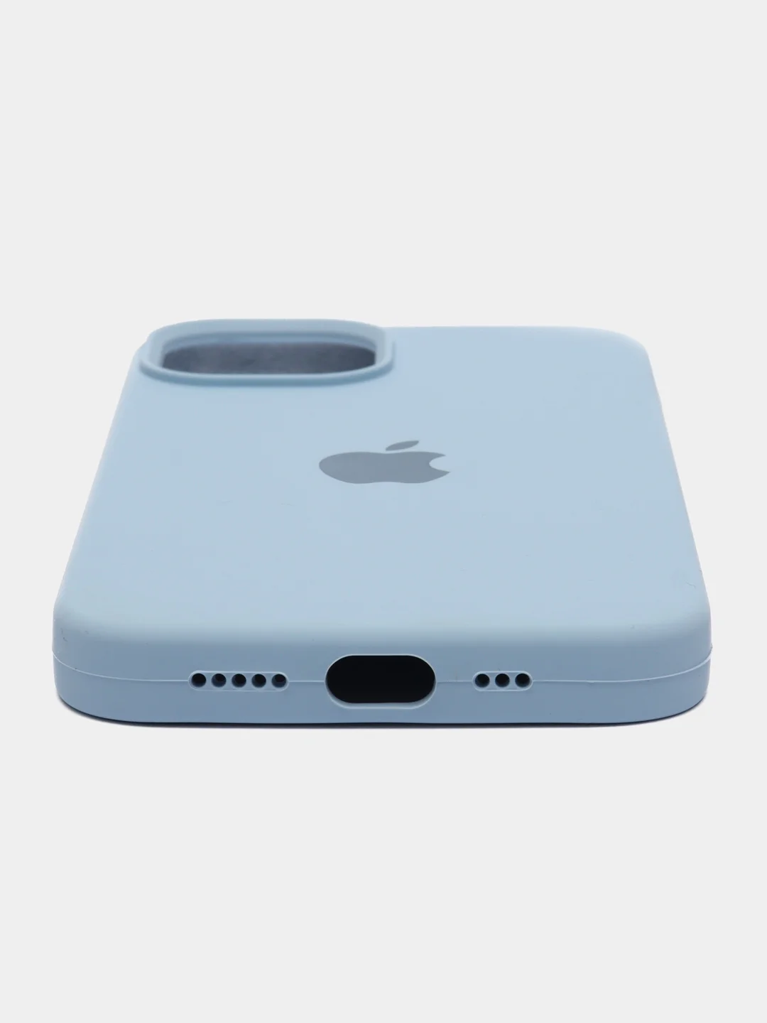 Небесно-голубой чехол Silicone Case для iPhone 14, 14 Plus, 14 Pro, 14 Pro Max, с закрытым низом
