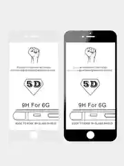 Черный защитное стекло 5D Glass для iPhone 6/6S/6 Plus, 7/7 Plus, противоударное, полноэкранное