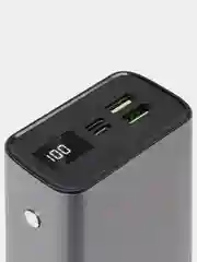 Серый внешний аккумулятор Atlant 30MQD, 30 000 мАч, USB Type-A/Type-C, быстрая зарядка